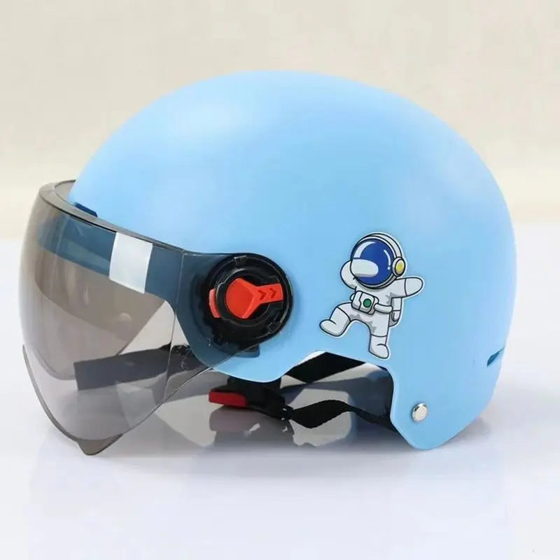 New Men Motorcycle Helmet Woman Electric Motor Car Scooter Bike Open Face Half Helmet Anti Safety Hat Bicycle Cap With Goggles
