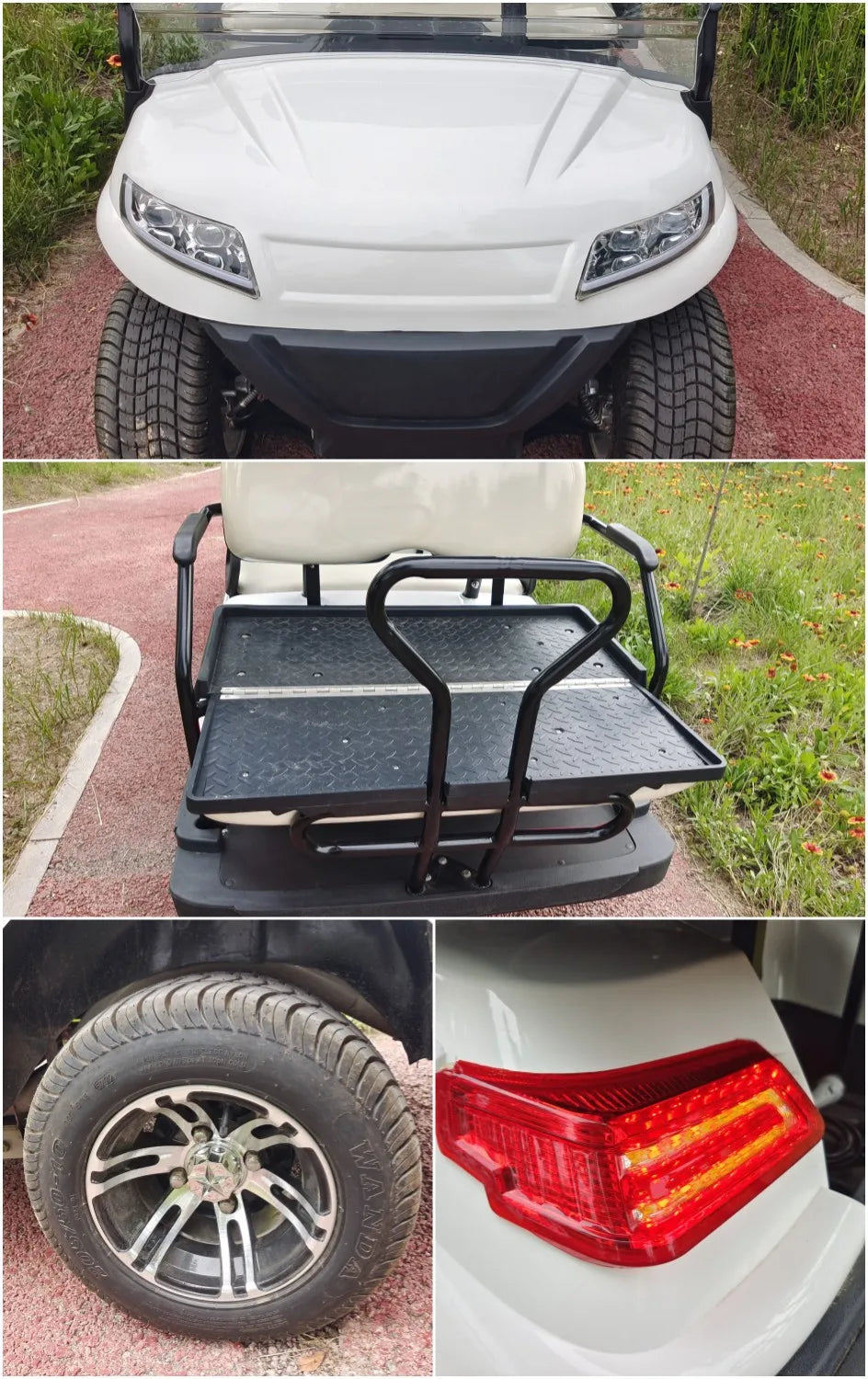 Latest Trends Golf Carts 48V 4KW Motor 2 4 Seater Golf Buggy Cart Electric with Golf Bag Straps and Basket