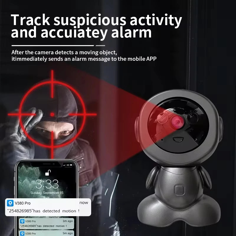 5MP Wireless WiFi Indoor Surveillance Camera Night Vision PTZ Two-way Voice Security Protection Smart Home Webcam Robot Camera
