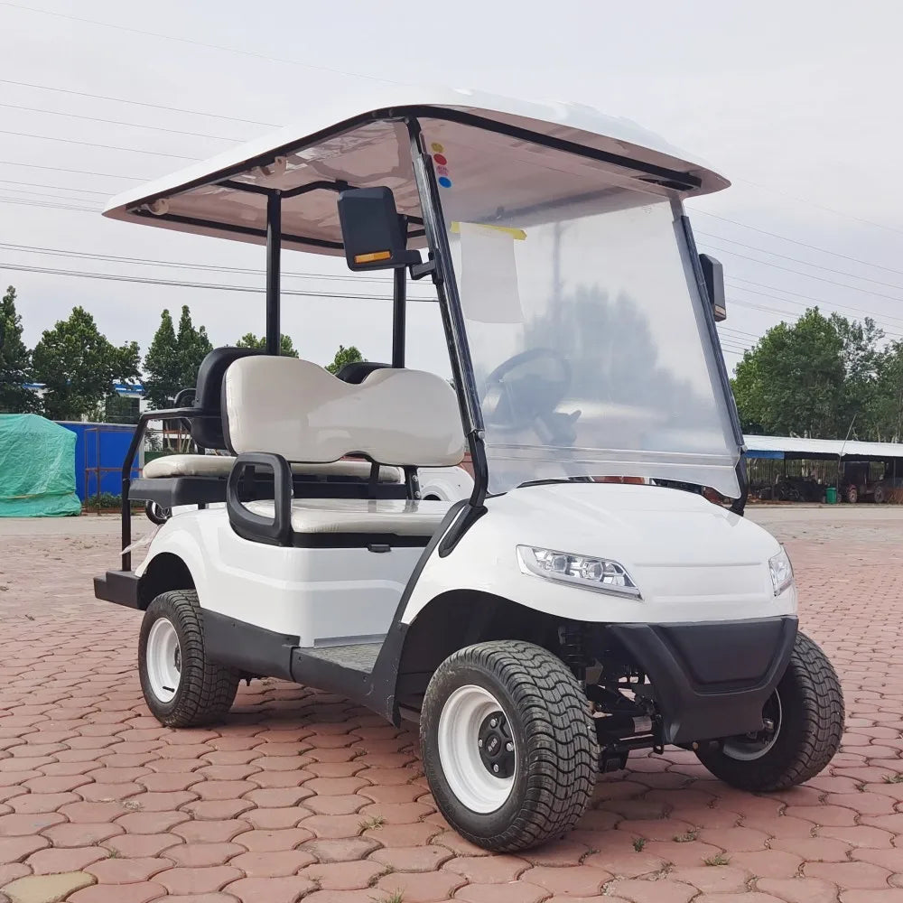 Latest Trends Golf Carts 48V 4KW Motor 2 4 Seater Golf Buggy Cart Electric with Golf Bag Straps and Basket