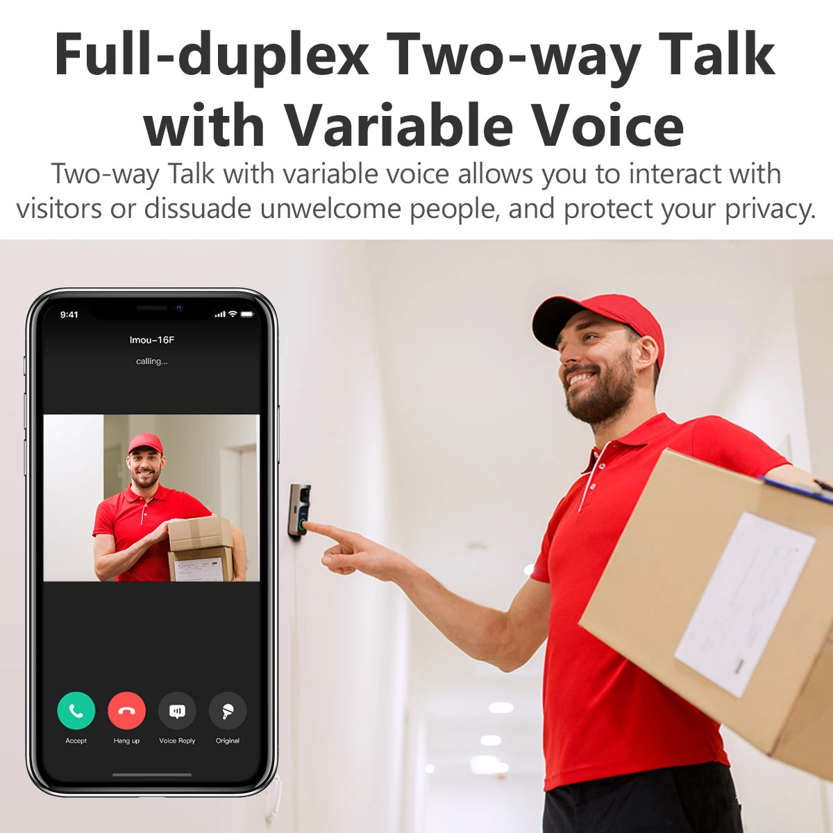Video Doorbell 2S Kit WiFi Smart Video Intercom Human Detection Voice Talk Wireless with Chime