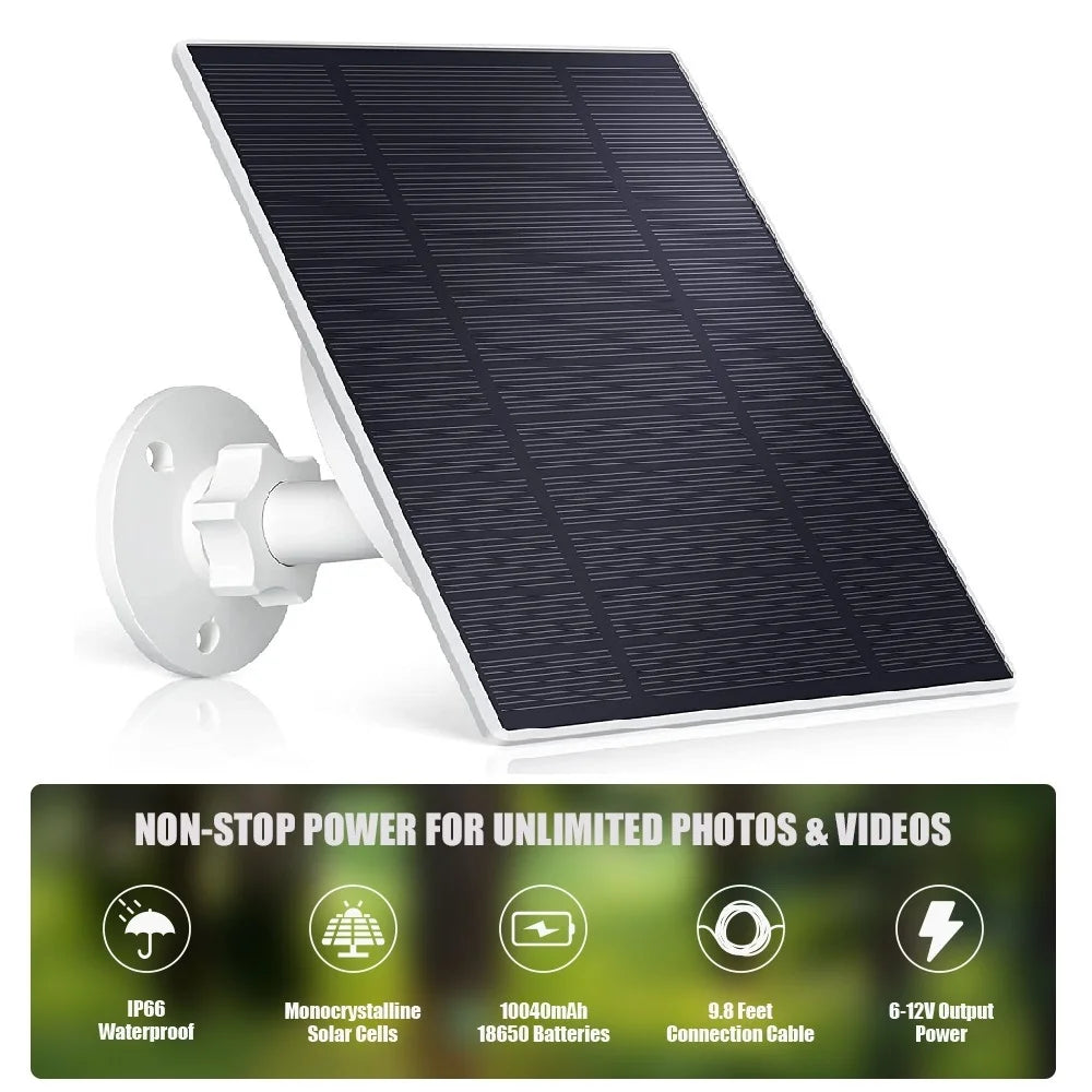 Trail Camera Solar Panel Built-in Battery Waterproof 6W Solar Charger USB Solar Power Bank
