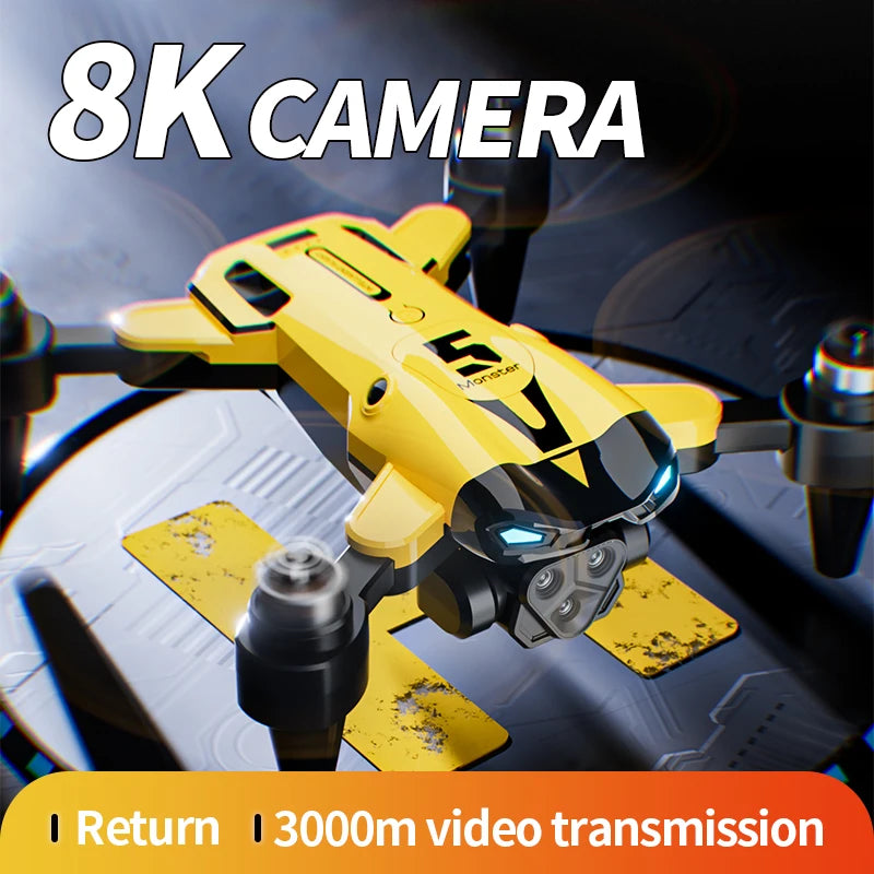 New M5 Max Drone 8K Professional 4K HD Camera Wide Angle Optical RC Quadcopter