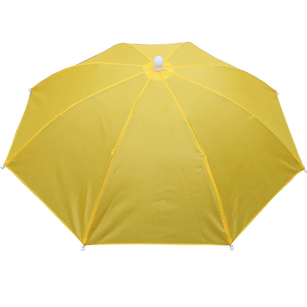 Portable Rain Umbrella Hat Foldable Outdoor Sun Shade Waterproof Camping Cap