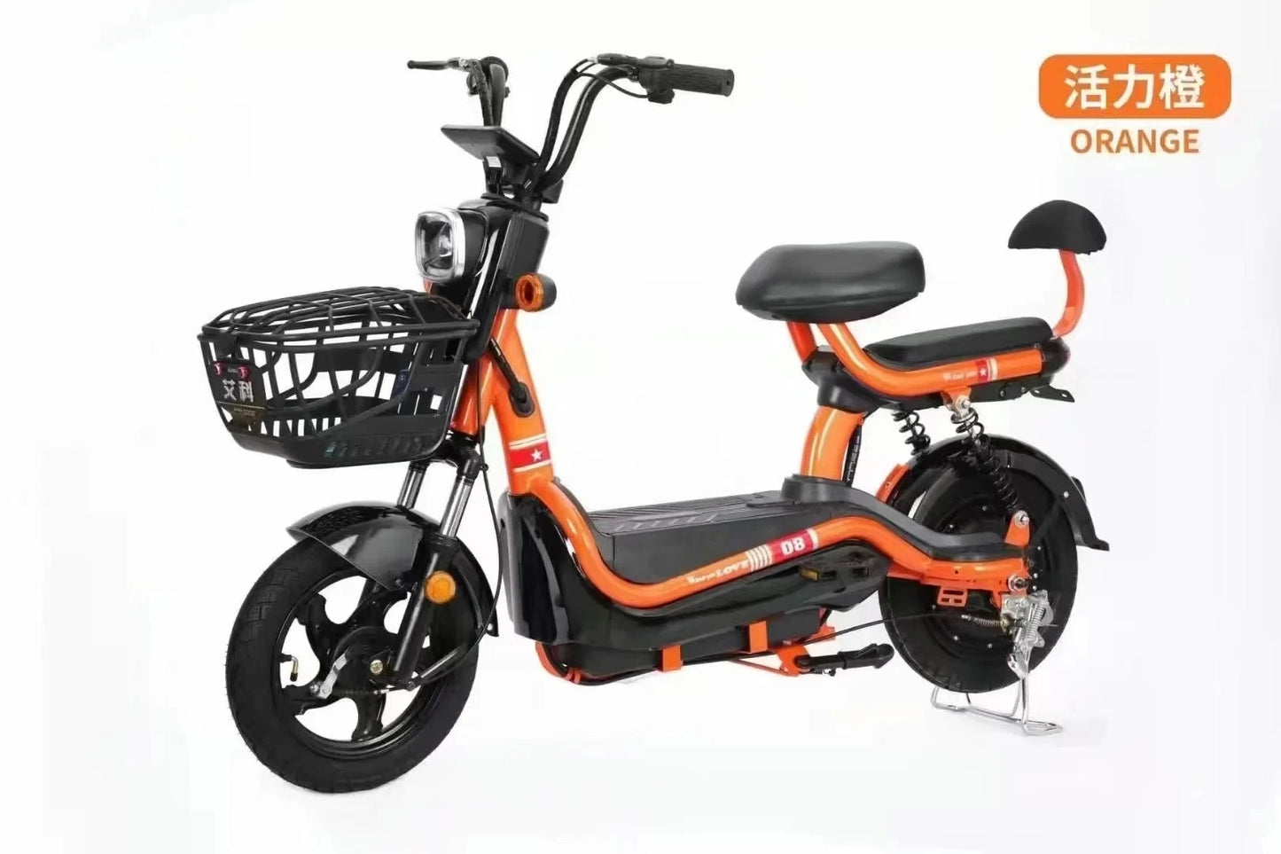 350w 48v Electric Bike 12ah Rear Hub Motor Electric Scooters City Ladies Lightweight E BikeBicycle 14*2.50 Vacuum Tire