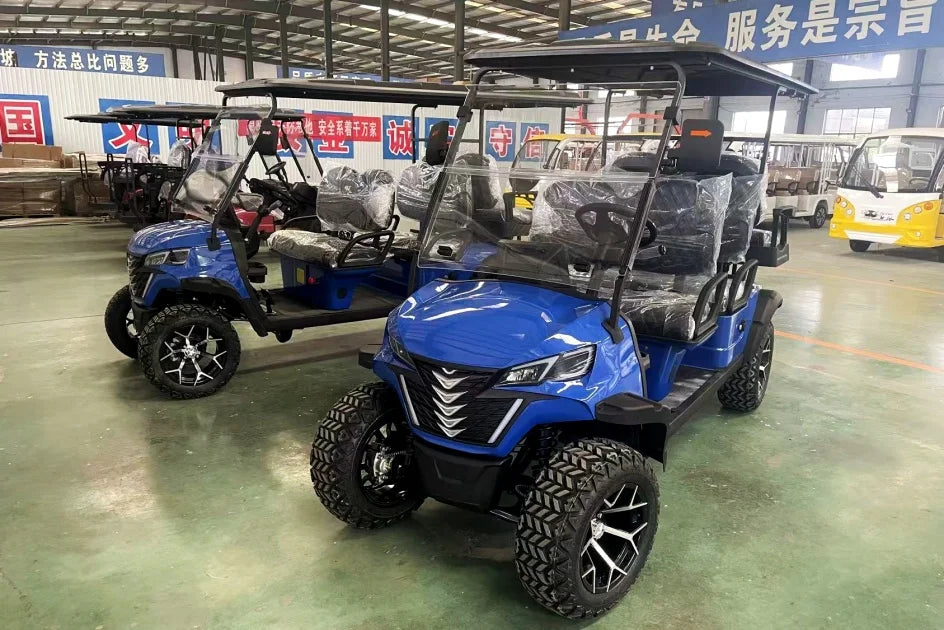 Hot Selling 4 Wheel Adult Golf Buggy Car Lithium Battery Powered Off Road Tire Street Legal 2 4 6 Passenger Electric Golf Cart