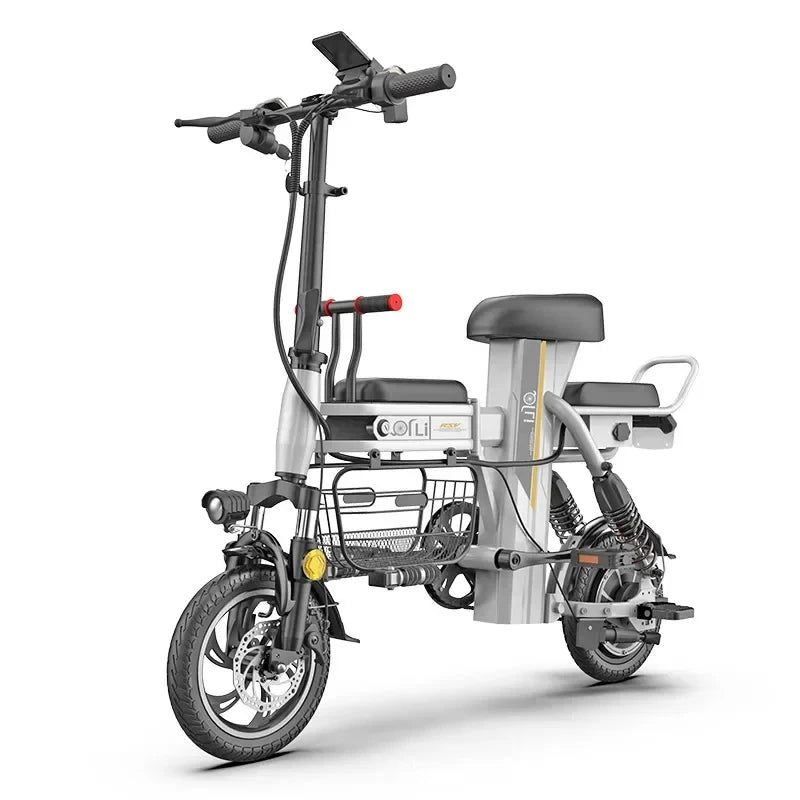 Electric motorcycle 350W48V25AH lithium battery foldable electric scooter Urban mobility parent-child electric bicycle