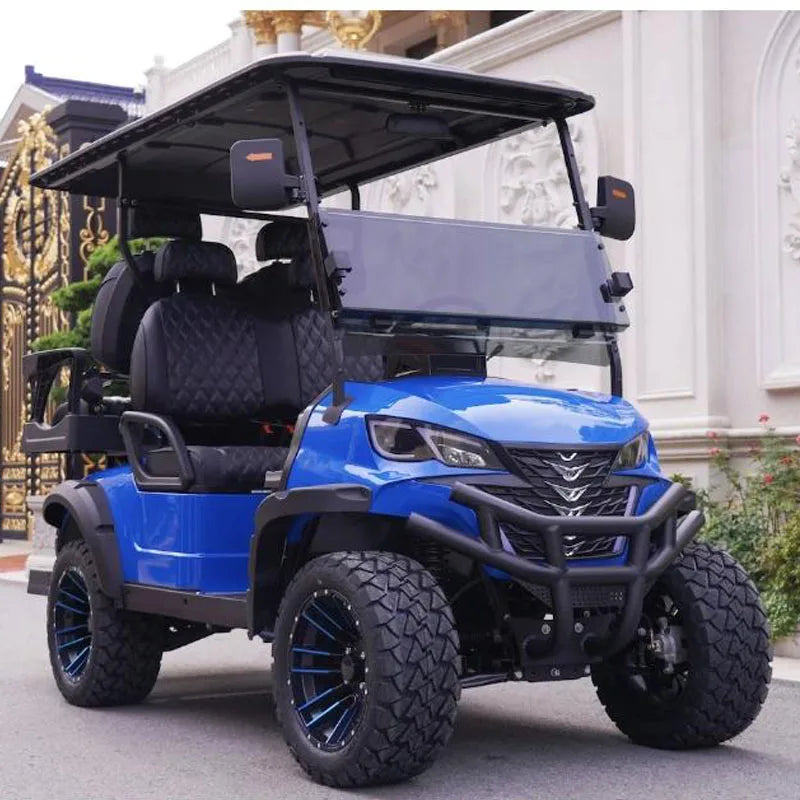 72v Electric Golf Cart 4+2 6 Seater 7.5kw Lithium Golf Off Road Buggy Garden Villa Hunting Golf Cart