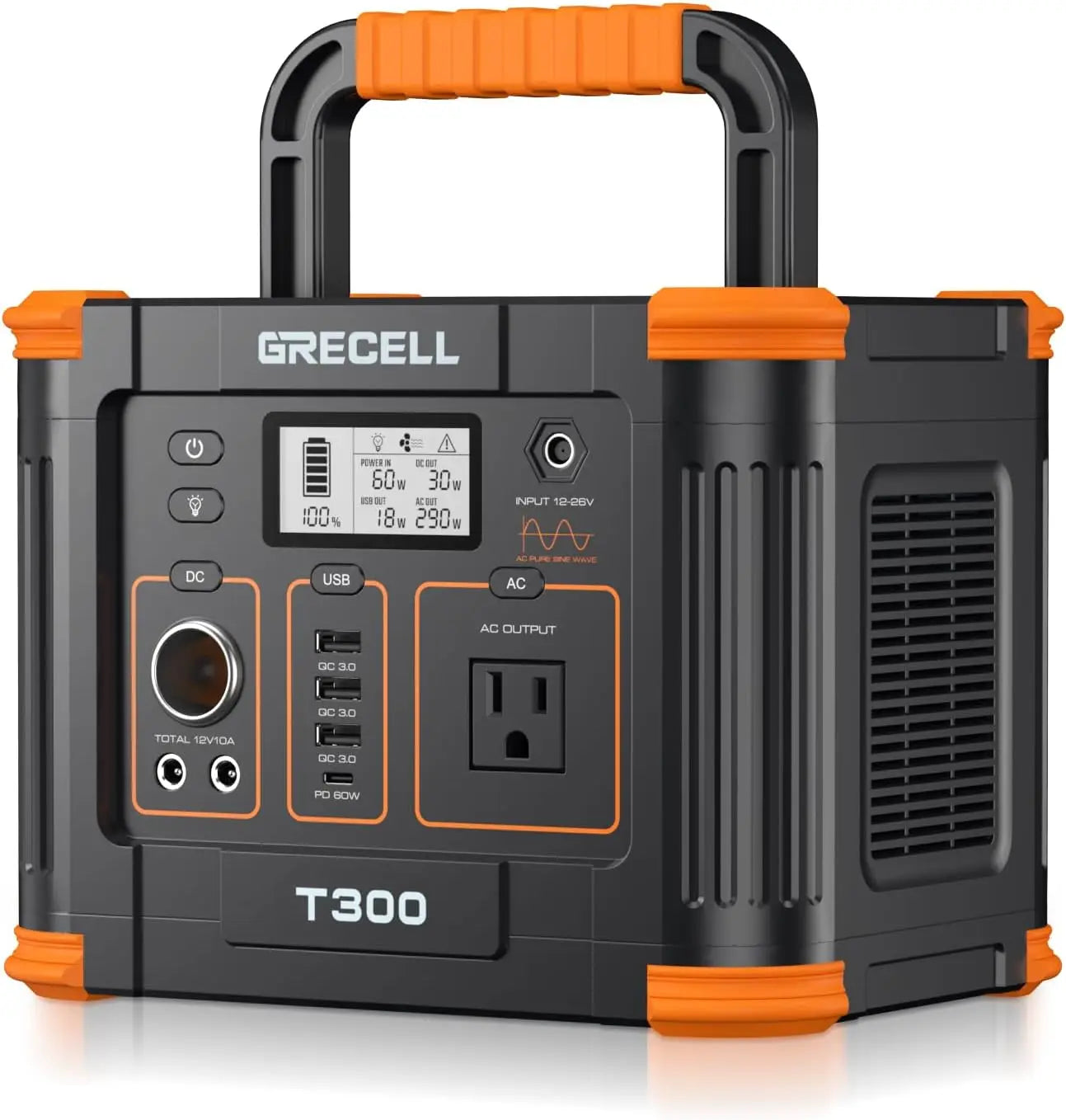 Portable Power Station 2400W, 1843Wh Solar Generator UPS Household Battery Backup Power Supply, with 4 2400W AC Power Sockets