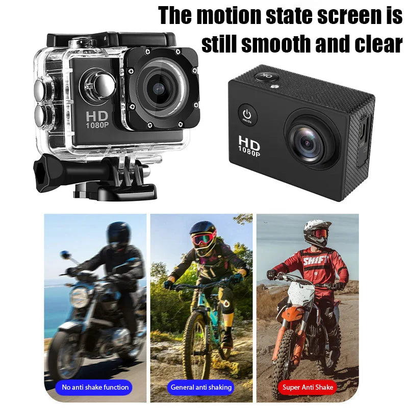 Mini Action Camera HD 4K Digital Cameras Screen Sports Camera for Riding Record Diving