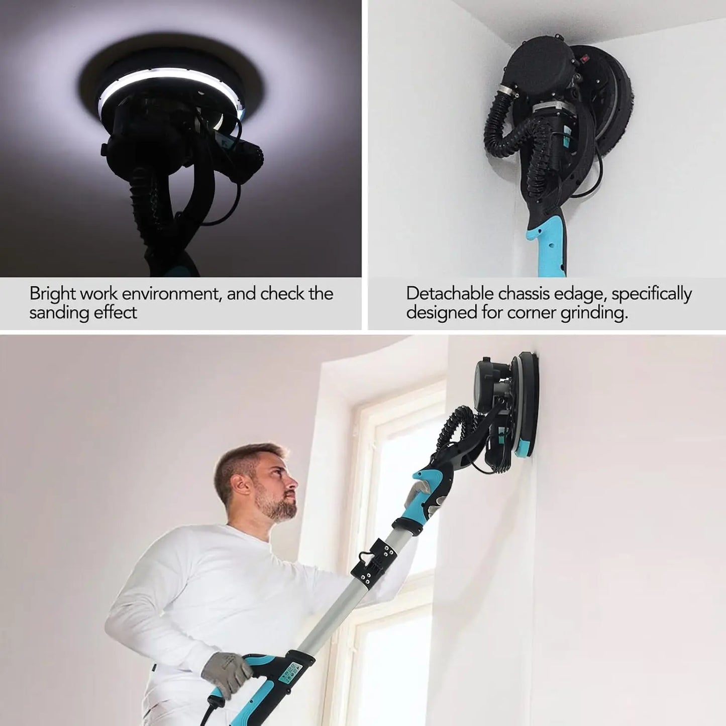 Sander 750W 6.5A Popcorn Ceiling Removal Tool Machine 7 Variable Speed