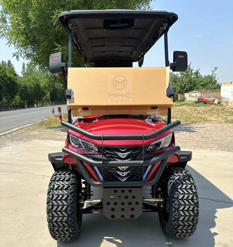 Wholesale China Color Logo Custom Club 4 Seats Car Electric and Gasoline Golf Carts Electric Powered Red 2+2 Seats for Sale