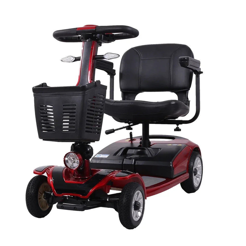 New Mobility Scooter Folding Disabilities Elderly Adult Handicap Vehicle Mini Small With Armrest Basket