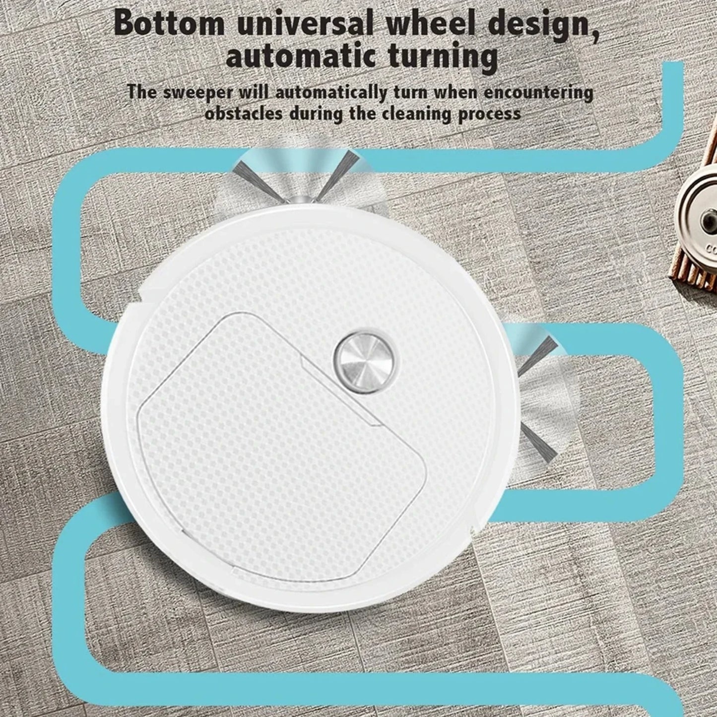 3 In 1 Smart Sweeping Robot Mini Sweeper Sweeping and Vacuuming Wireless Vacuum Cleaner