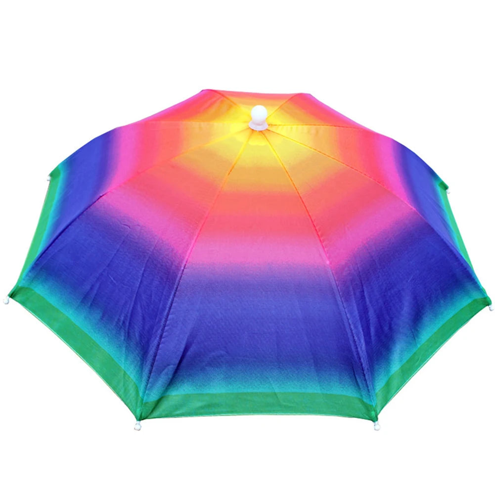 Portable Rain Umbrella Hat Foldable Outdoor Sun Shade Waterproof Camping Cap