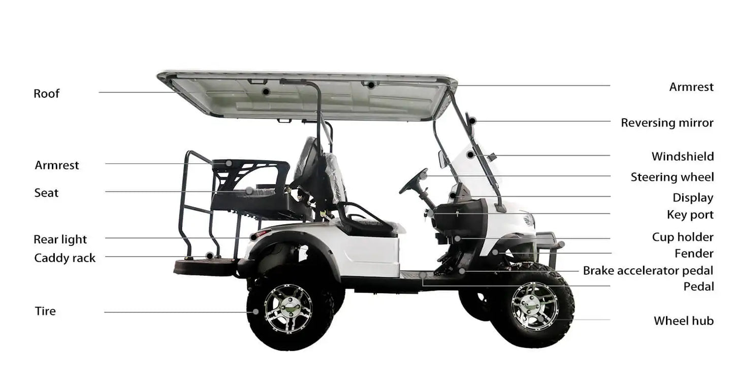 Newest Model Electric Road Buggy Golf Buggy Cart Electric Golf Cart 4 Seater Golf Cart With Lithium Battery Electric