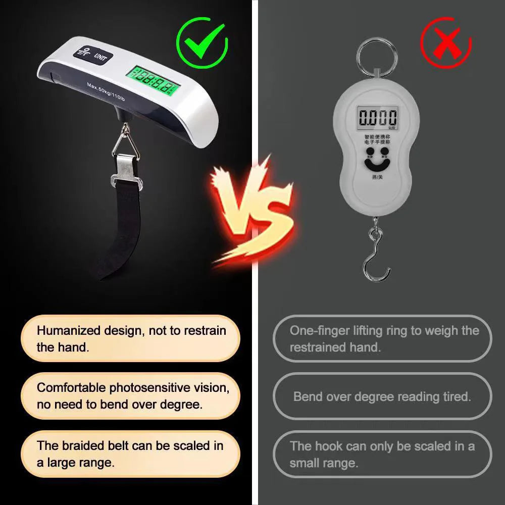 Electronic Luggage Hanging Suitcase Travel Weighs Baggage Bag Weight Balance