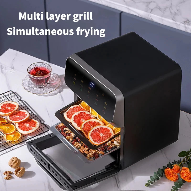 10L Large Capacity Electric Air Fryers 360°Baking Convection Oven Deep Fryer without Oil