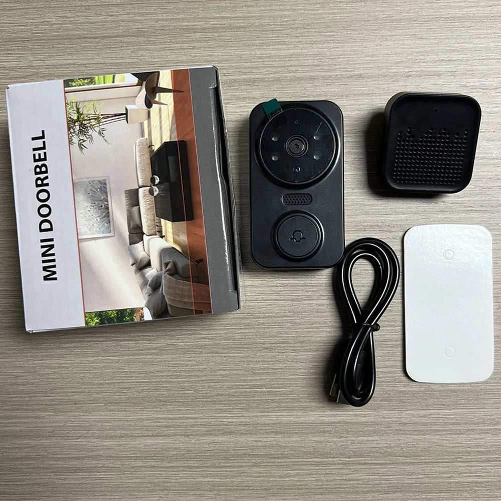 Wireless Video Doorbell Camera 2-Way Intercom Doorbell with Chime Night Vision Smart Home Door Bell