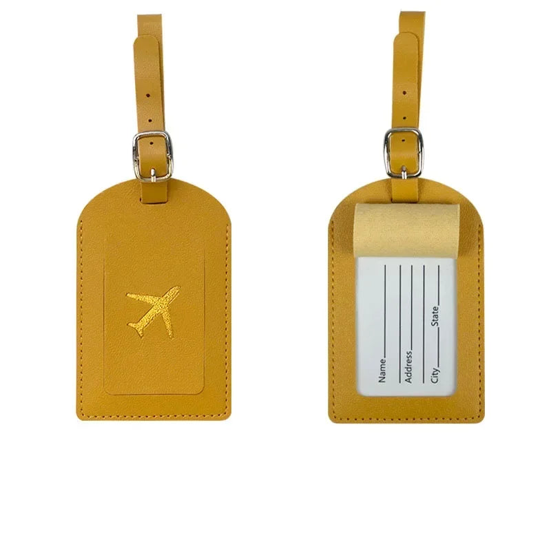 Women Men Airplane Suitcase Address Label Baggage Boarding Bag Name ID Address Holder Tags