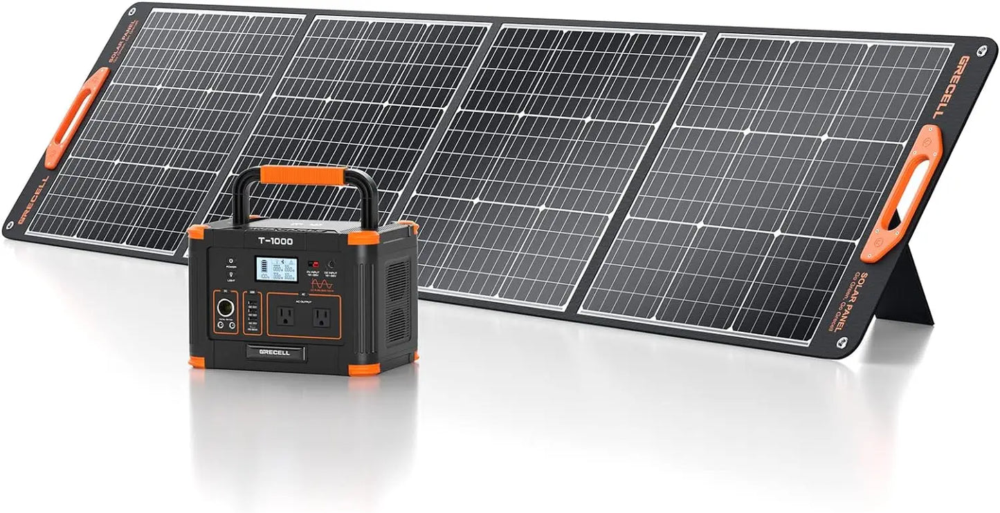 Portable Power Station 1000W, 999Wh Solar Generator, PD 60W Fast Charging Backup Lithium Battery Pack Power Supply