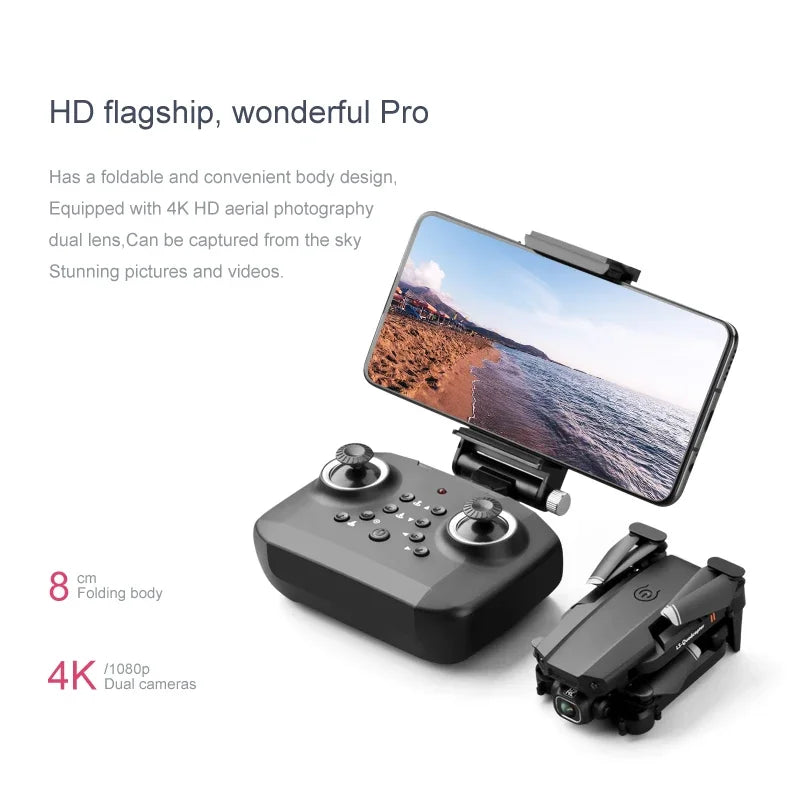 2024 New XT6 Mini Drone 4K 1080P HD Camera WiFi Fpv Air Pressure Altitude Hold Foldable Quadcopter