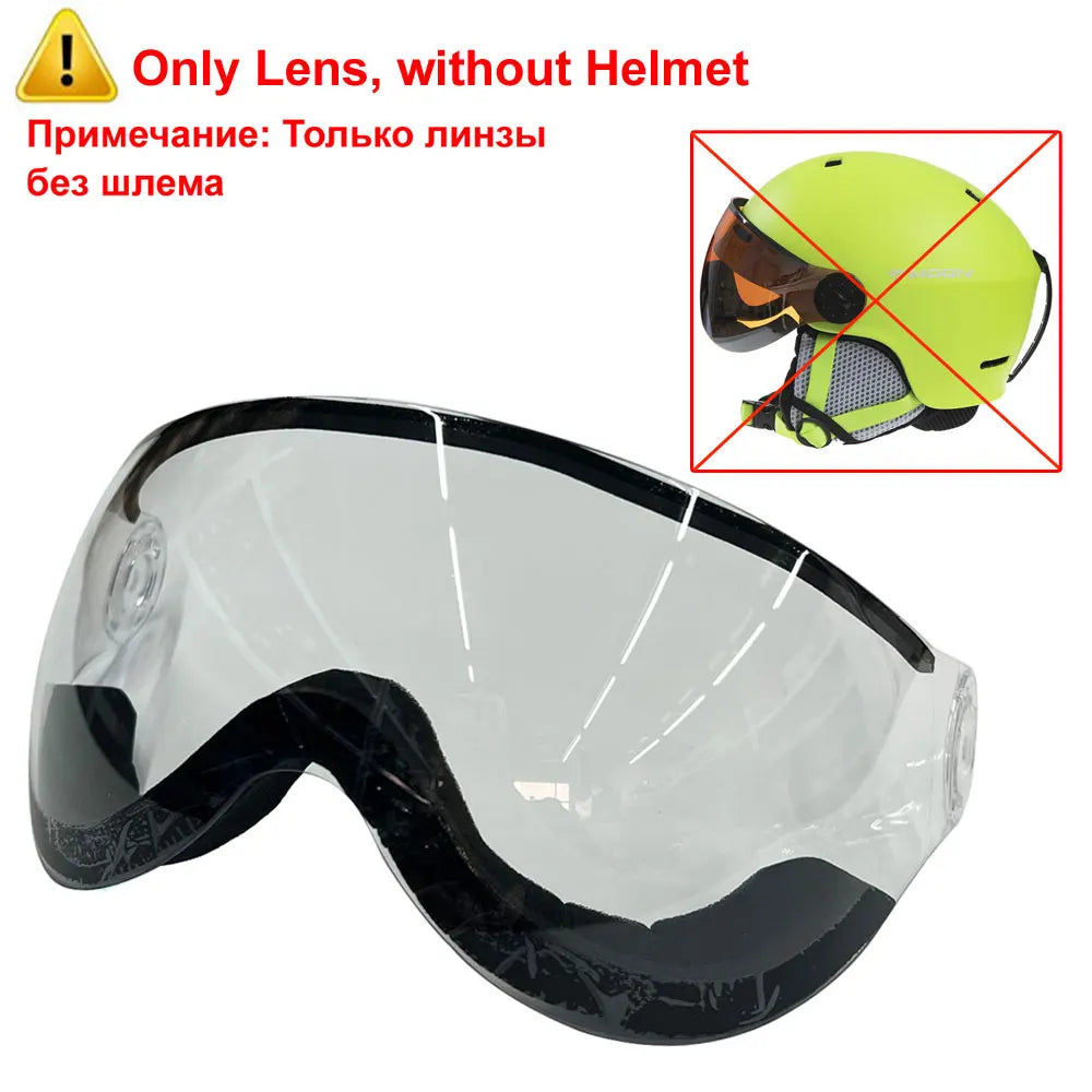 MOON Skiing Helmet with Goggles Integrally-Molded PC+EPS High-Quality Ski Helmet Outdoor Sports Ski Snowboard Skateboard Helmets