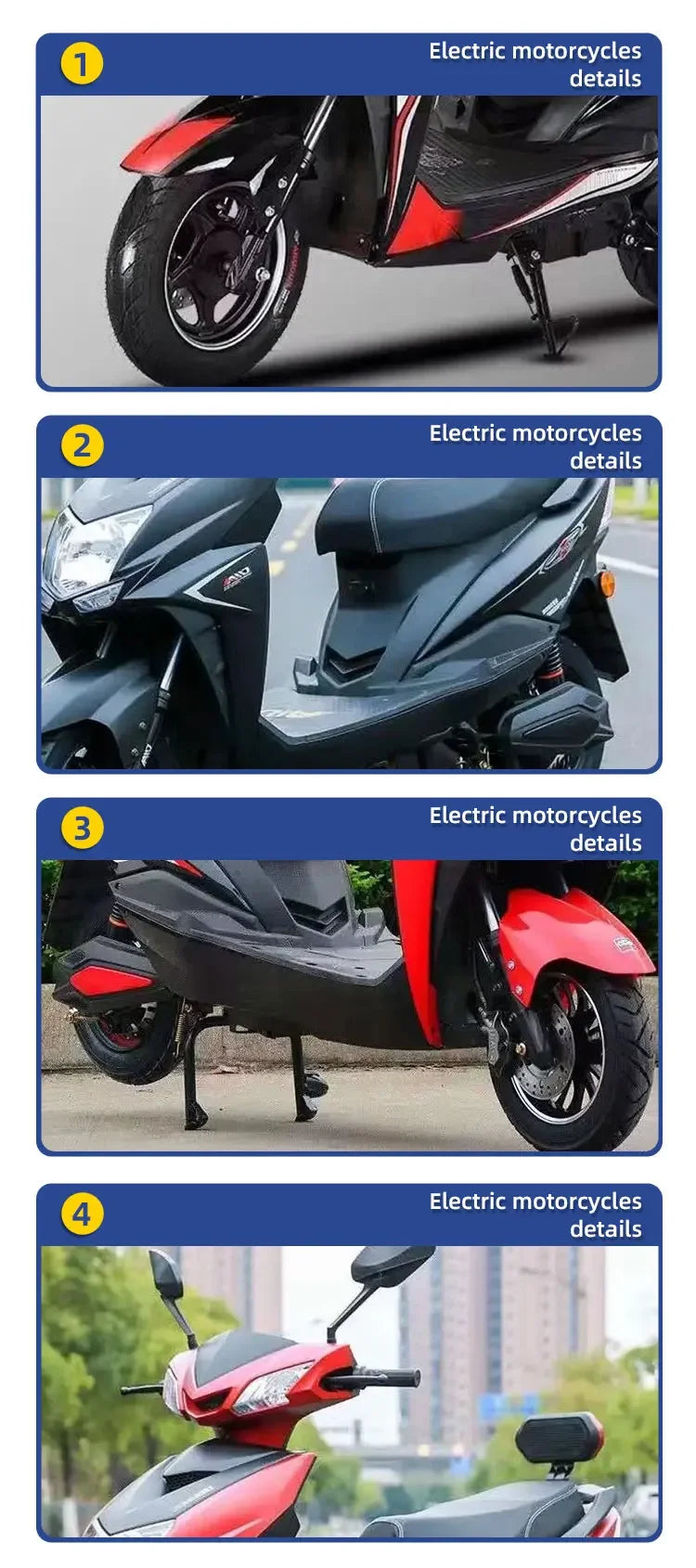 High Battery Life Electric Motorcycle 72V 48V 60V Electric Motorcycle Bicycle