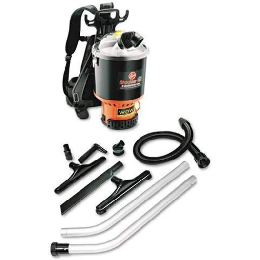 Hoover Commercial Shoulder Vac Pro Backpack Bagged Vacuum Cleaner, with HEPA Media Filter, Lightweight with Extra Long Cord