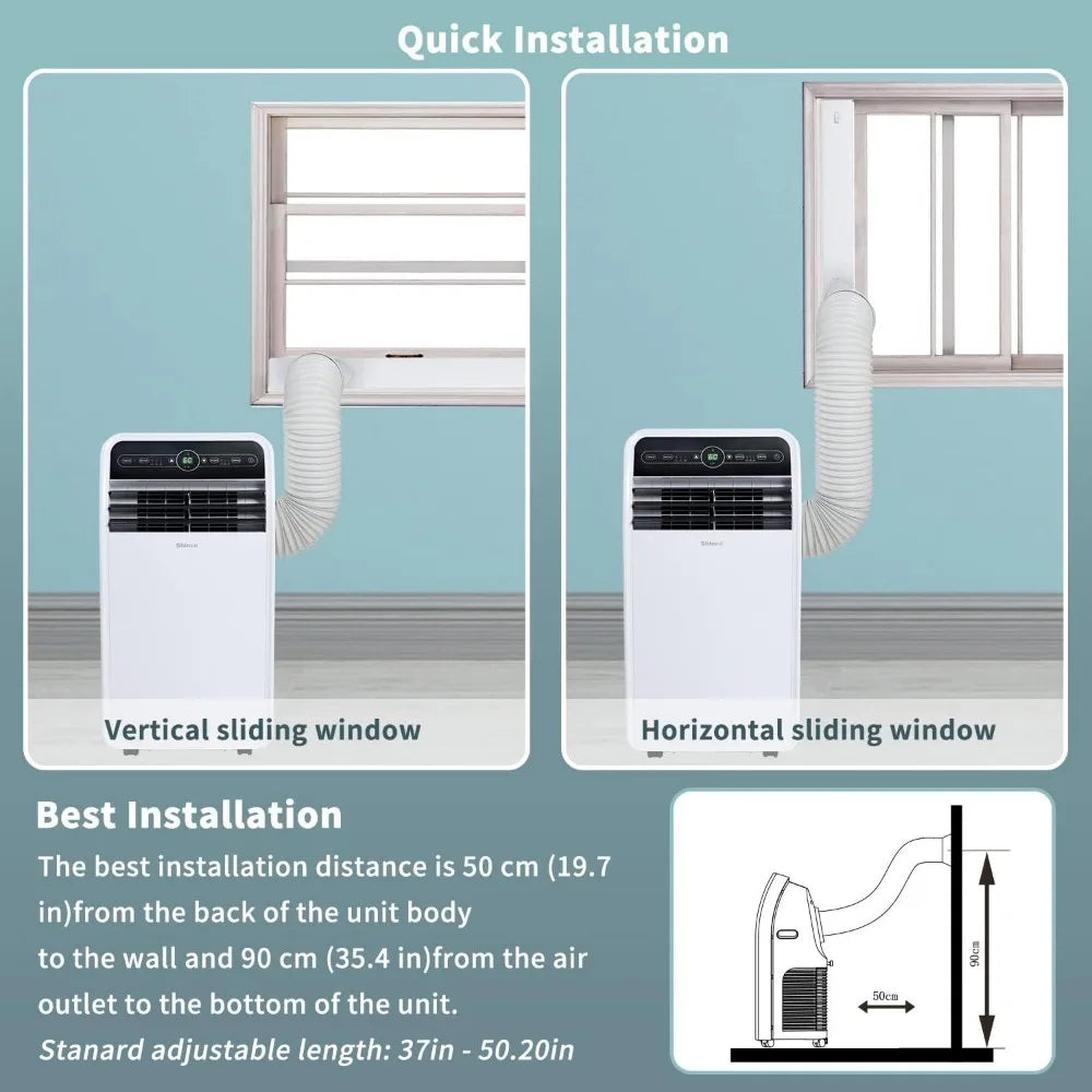 10,000 BTU Portable Air Conditioner, with Built-in Cool, Dehumidifier & Fan Modes
