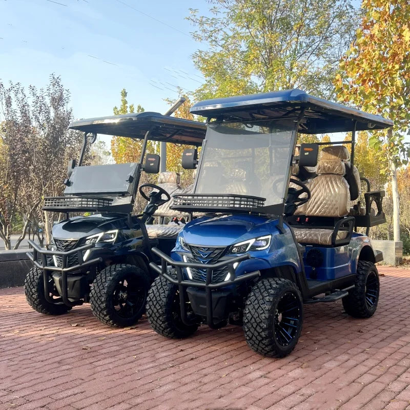 4 Seater Golf Cart Electric Power 60V 200Ah Lithium Golf Cart Hot Selling 4 Wheel Disc Brake Classic Club Car