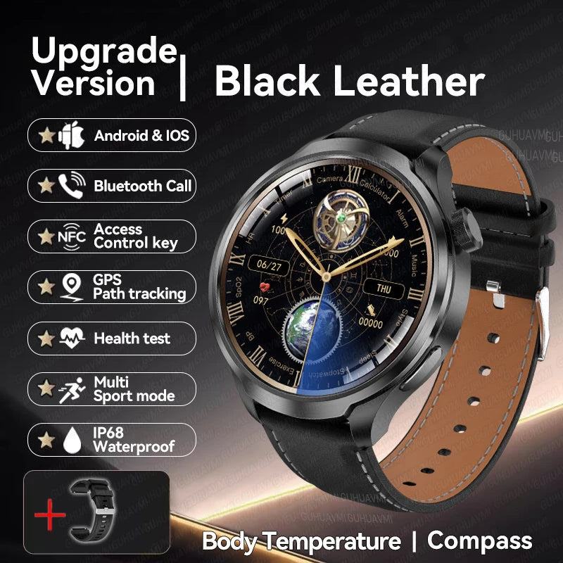2024 New GPS Sports NFC Fashion Smartwatch 1.85 "AMOLED Screen Heart Rate