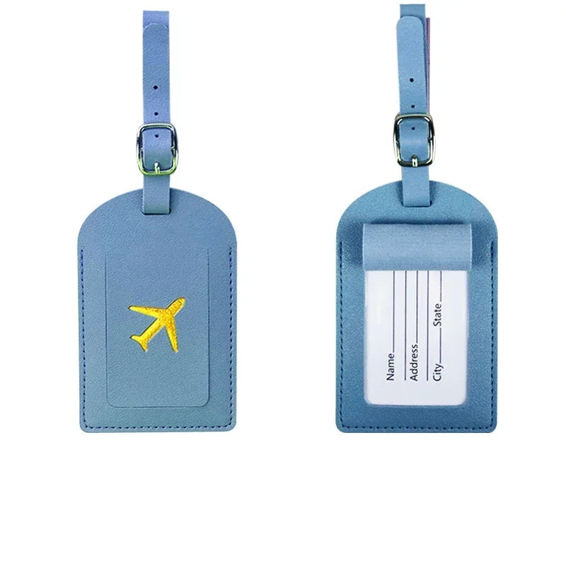 Women Men Airplane Suitcase Address Label Baggage Boarding Bag Name ID Address Holder Tags
