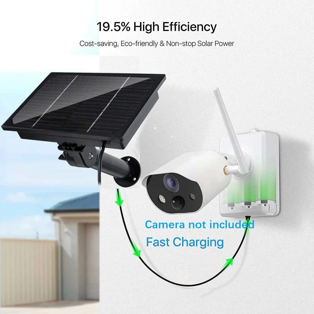 Outdoor 5V/12V Solar Power Panel Built-in Battery 6000mAh