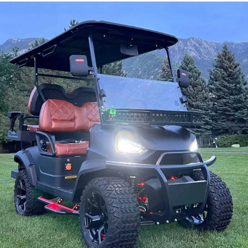 72v Electric Golf Cart 4+2 6 Seater 7.5kw Lithium Golf Off Road Buggy Garden Villa Hunting Golf Cart