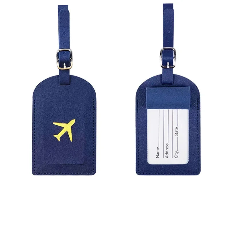 Women Men Airplane Suitcase Address Label Baggage Boarding Bag Name ID Address Holder Tags
