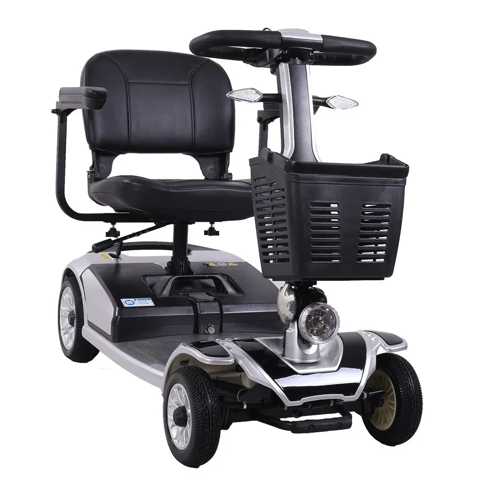 New Mobility Scooter Folding Disabilities Elderly Adult Handicap Vehicle Mini Small With Armrest Basket