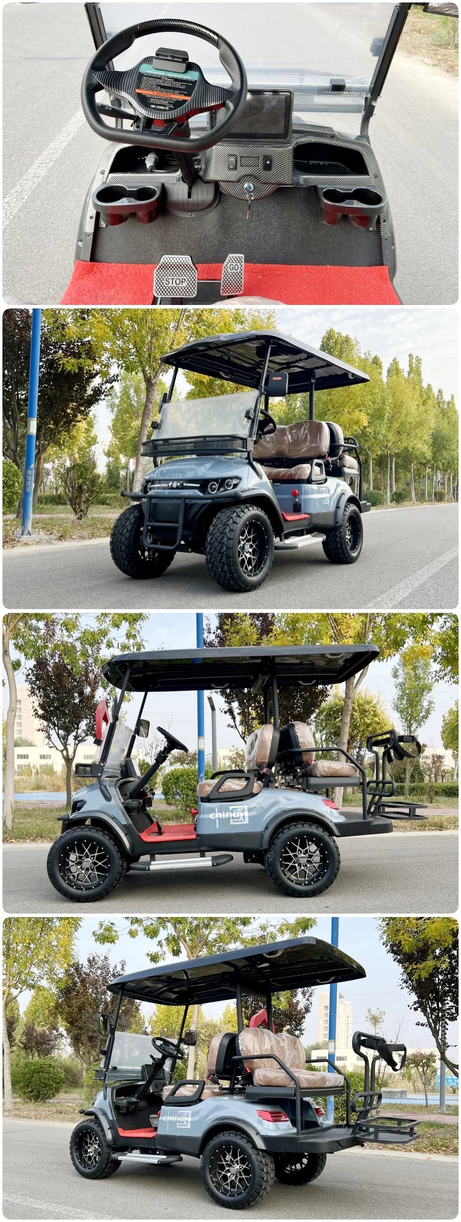 CE Approved 2 Seater Electric Golf Car For Tourist Electric Golf Cart With Golf Bag Holder