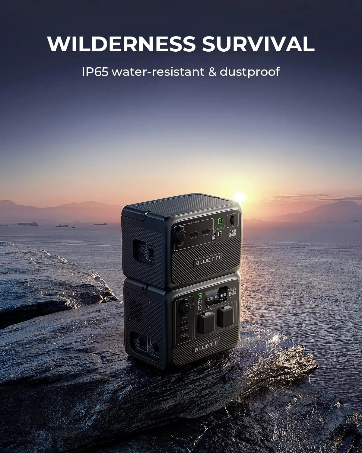 Portable Power Station AC60 And B80 External Battery Module 1209Wh LiFePO4 Battery Backup