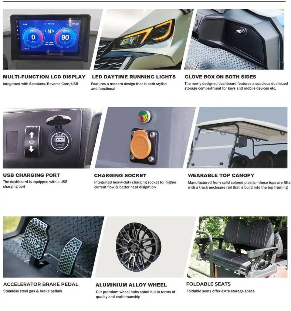 Newest Model Electric Road Buggy Golf Buggy Cart Electric Golf Cart 4 Seater Golf Cart With Lithium Battery Electric