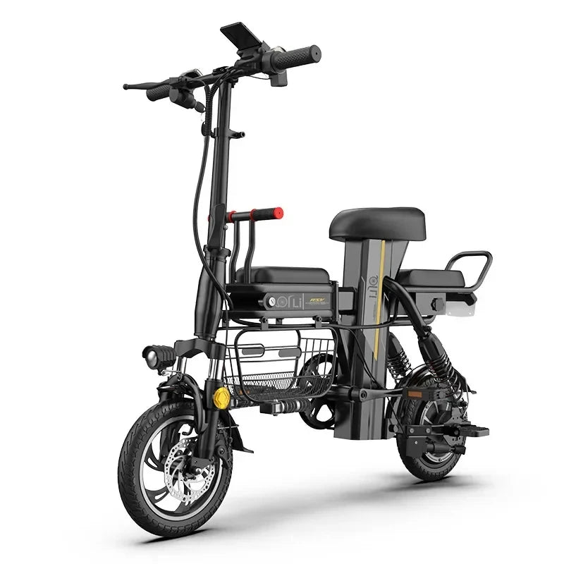 Electric motorcycle 350W48V25AH lithium battery foldable electric scooter Urban mobility parent-child electric bicycle