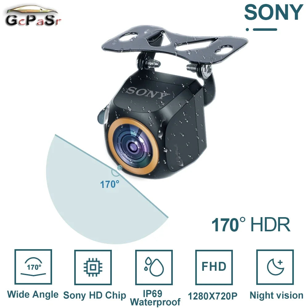 Car Rear View Camera 200° Fisheye Golden Lens Full HD Night Vision Vehicle back Car reversing Front Camera