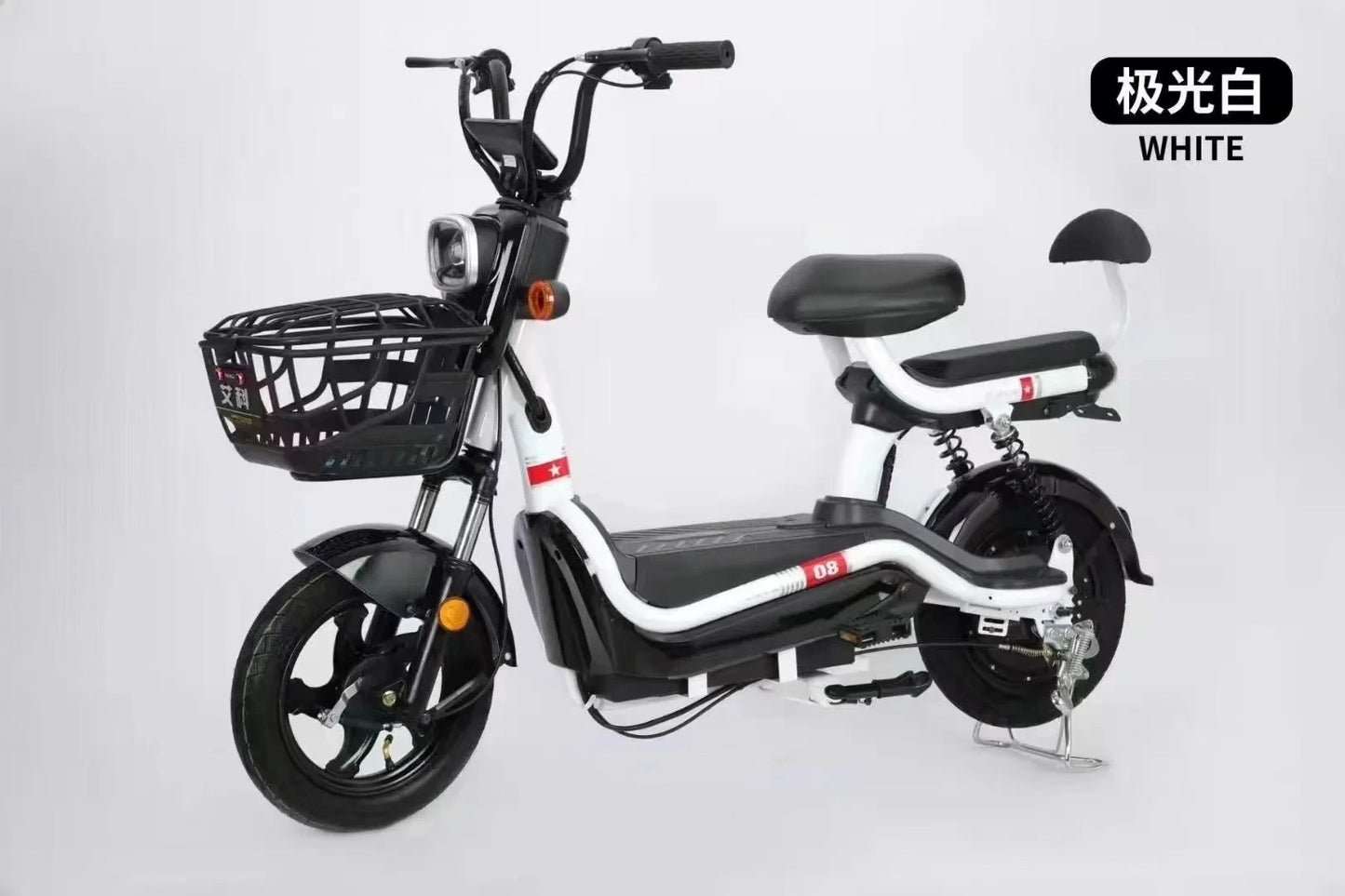 350w 48v Electric Bike 12ah Rear Hub Motor Electric Scooters City Ladies Lightweight E BikeBicycle 14*2.50 Vacuum Tire