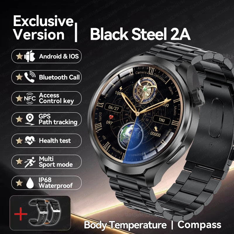 2024 New GPS Sports NFC Fashion Smartwatch 1.85 "AMOLED Screen Heart Rate