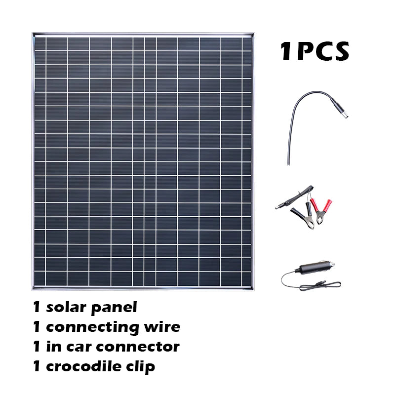 Solar Panel Power Bank Kit
20W/H 100A Controller Solar Plate for Home Camping RV Car