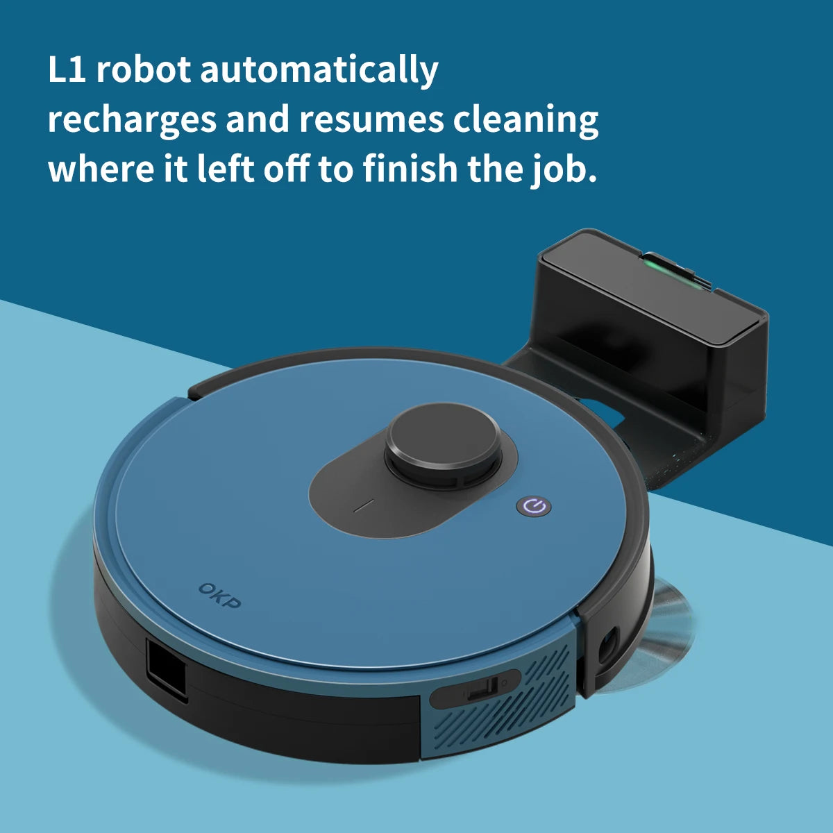 OKP Lidar Robot Vacuum Cleaner 3800Pa Power Suction , LiDAR Navigation Smart Home appliance, Self-Charging, for Pet Hair,Carpet