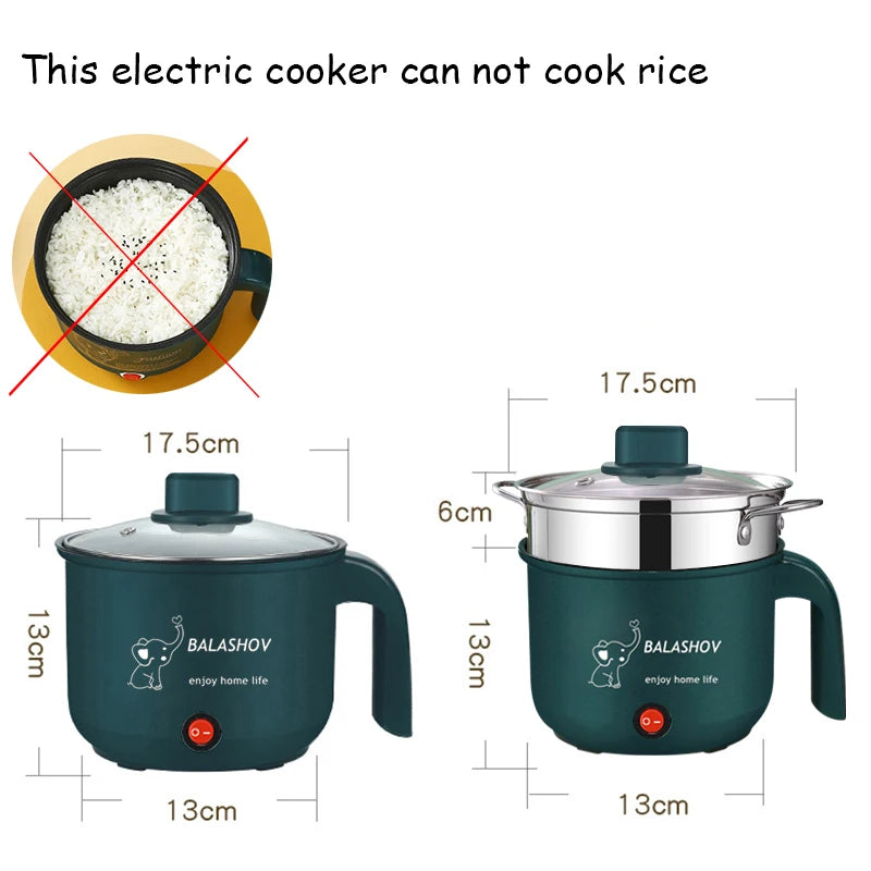 Non-stick Cooking 1-2 People Single/Double Hot Pot Multifunction Electric Cooker
