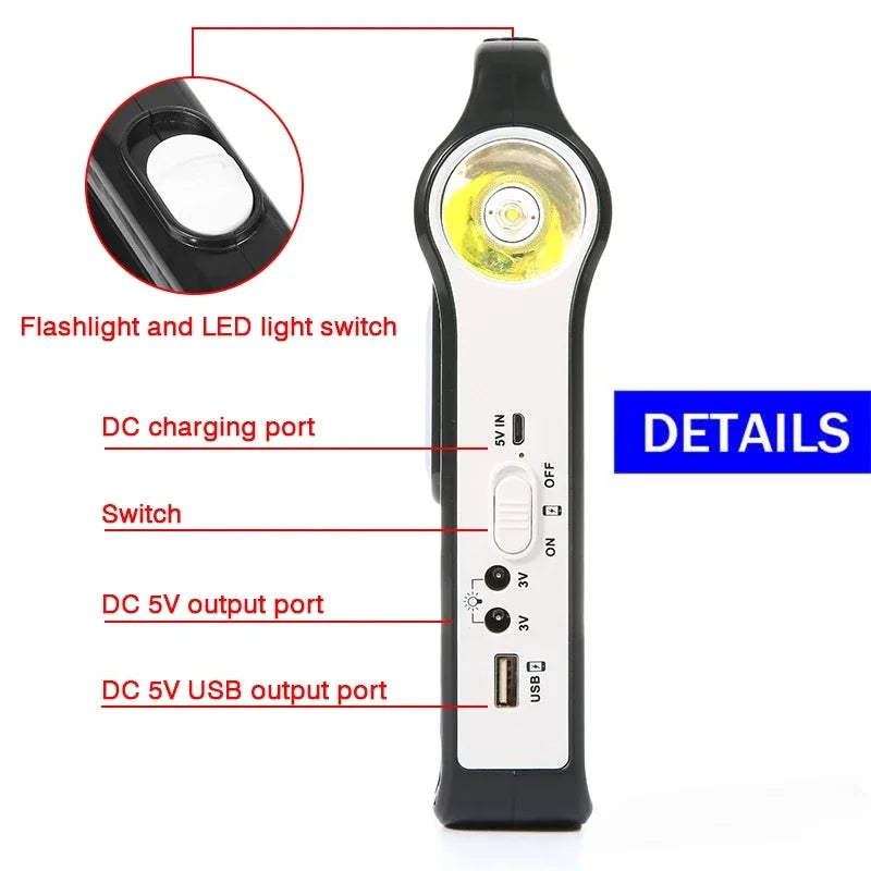 6Vr Portable Storage Generator System USB Charger With Lamp Lighting Home