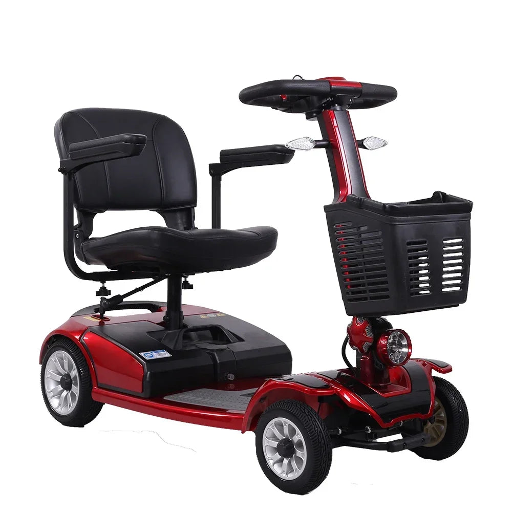 New Mobility Scooter Folding Disabilities Elderly Adult Handicap Vehicle Mini Small With Armrest Basket