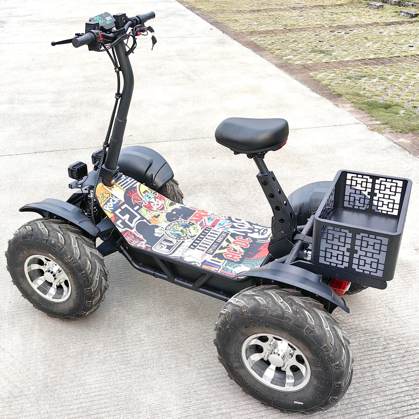 Four Engines Off-Road Fat Tire ATV Electric Scooter, Four-Wheel Drive, 10000W